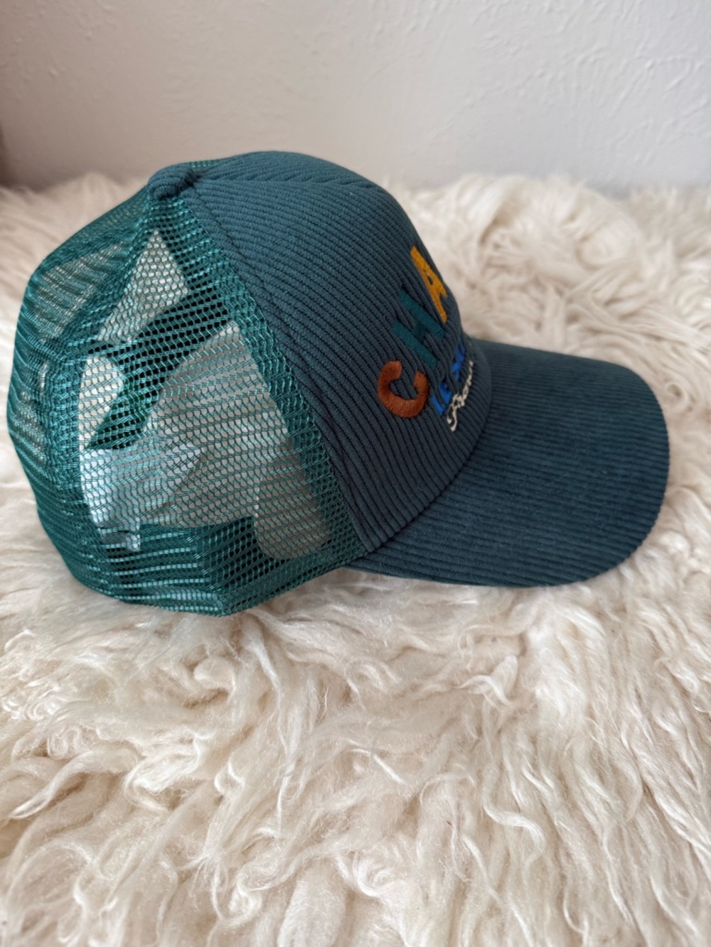 Anthropologie Worn/West Chalet Corduroy Trucker Hat - Dark Green - Picture 5 of 7